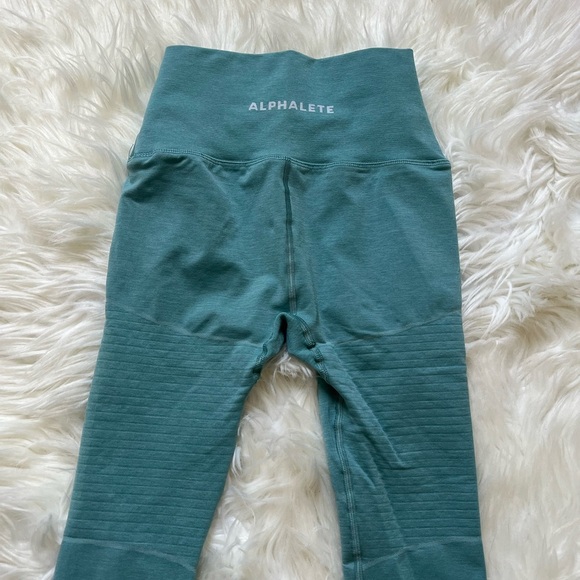 Alphalete Teal Leggings Size Small - Picture 2 of 6